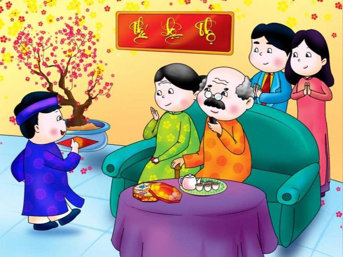 chúc tết bố mẹ