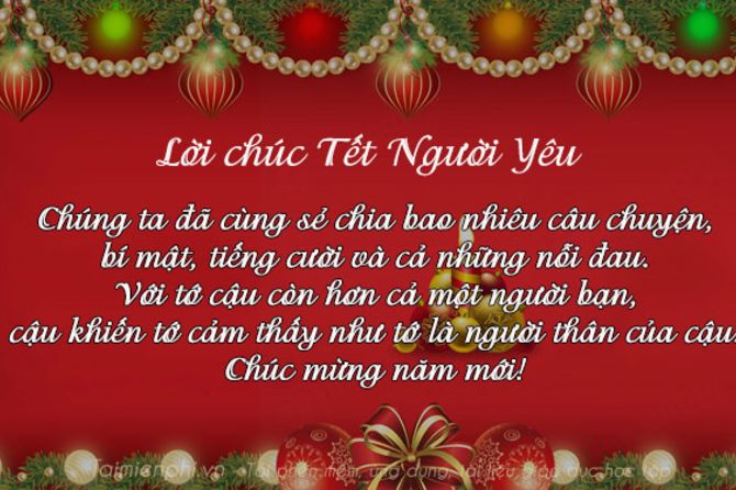 Lời chúc tết người yêu