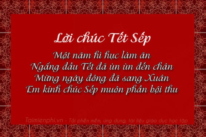 chúc tết sếp