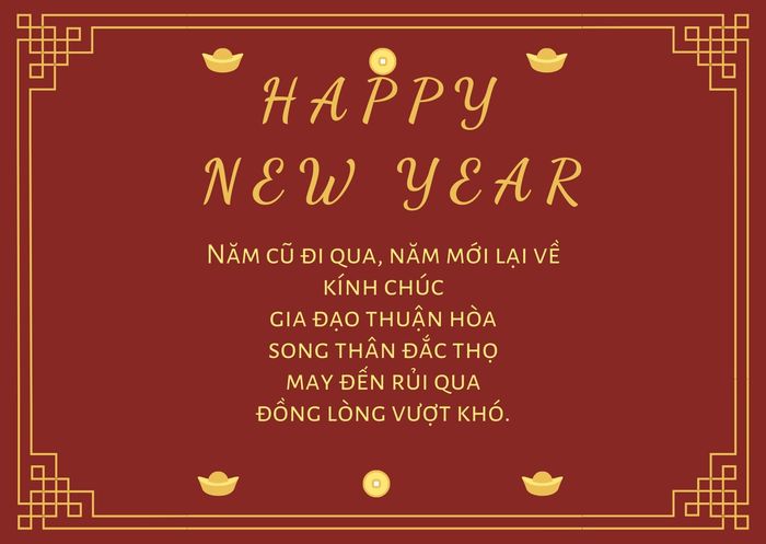thiệp chúc tết đơn giản