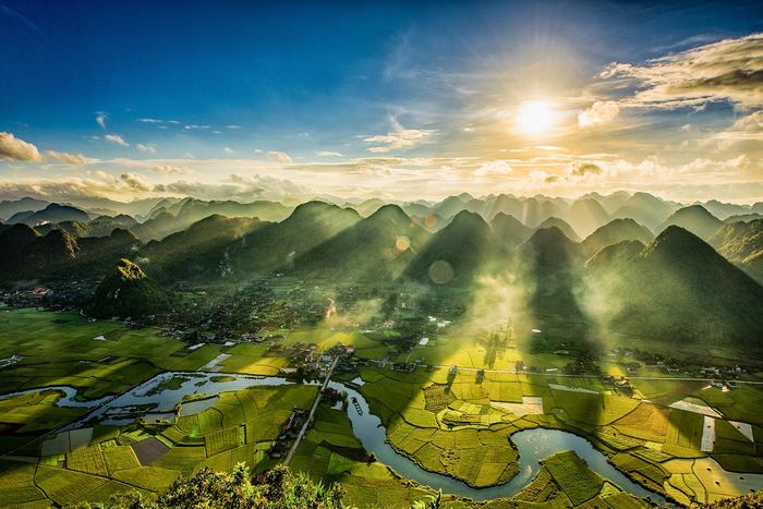 Bình minh ở thị trấn Bắc Sơn