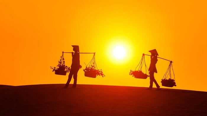 Hoàng hôn trên đồi cát ở Mũi Né